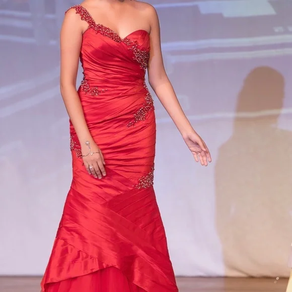 Sherri Hill | Dresses | Vintage Sherri Hill Red Mermaid Dress | Poshmark